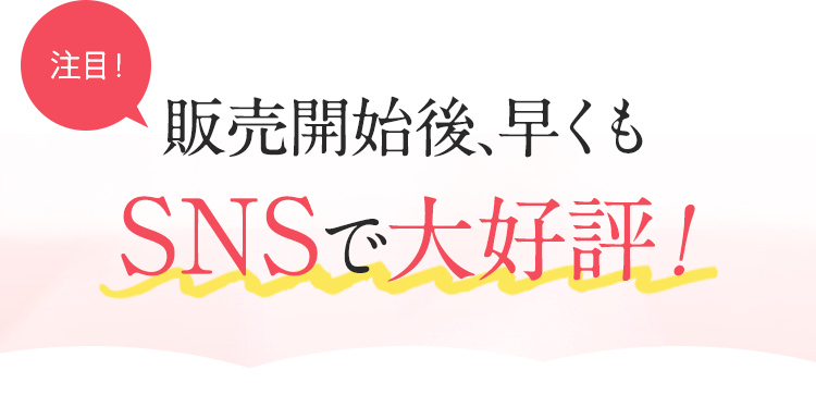 注目！販売開始後、早くもSNSで大好評！