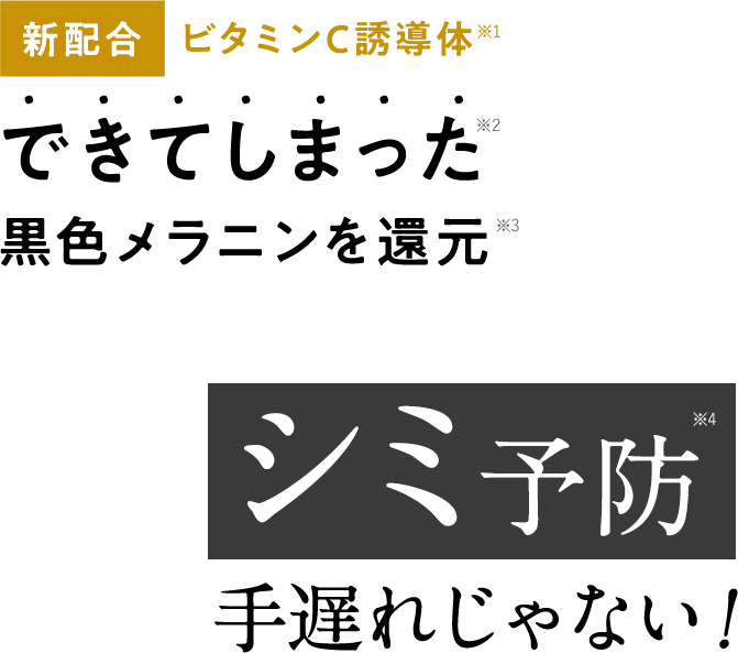 シミ予防手遅れじゃない！