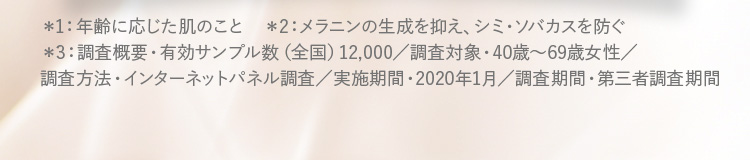 ＊1：年齢に応じた肌のこと