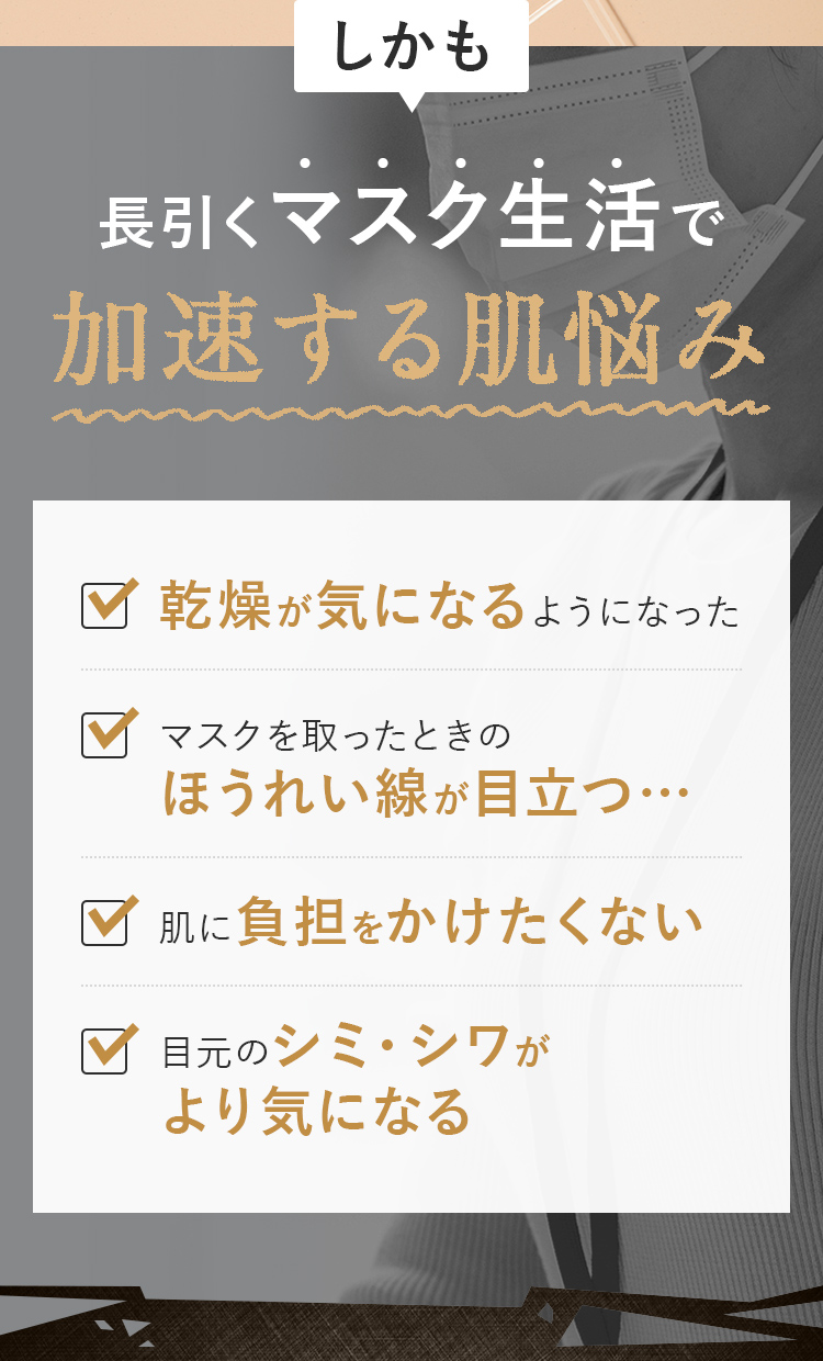 長引くマスク生活で加速する肌悩み