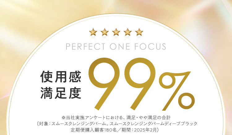 使用感満足度99％