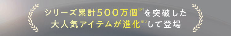 シリーズ累計500万個※1を突破した大人気アイテムが進化※2して登場
