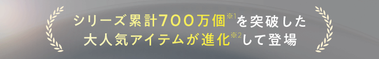 シリーズ累計700万個※1を突破した大人気アイテムが進化※2して登場