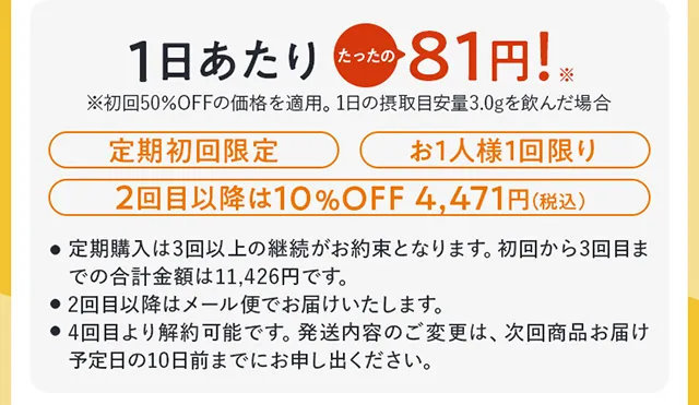 1日あたり81円